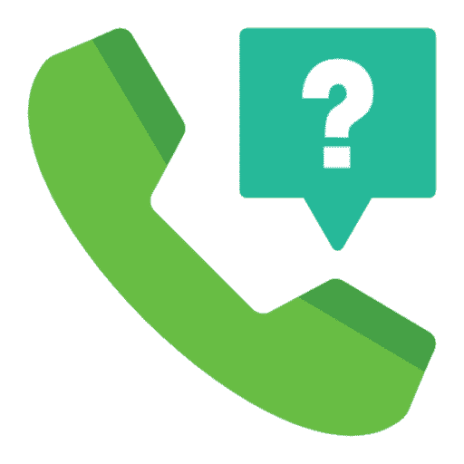 Customer Support Green Phone with Transparent background