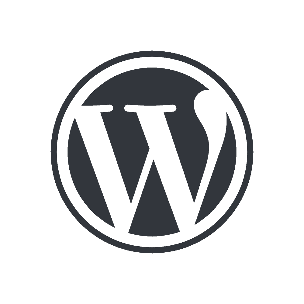 wordpress-logo-black Black WordPress logo with a transparent background